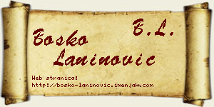 Boško Laninović vizit kartica